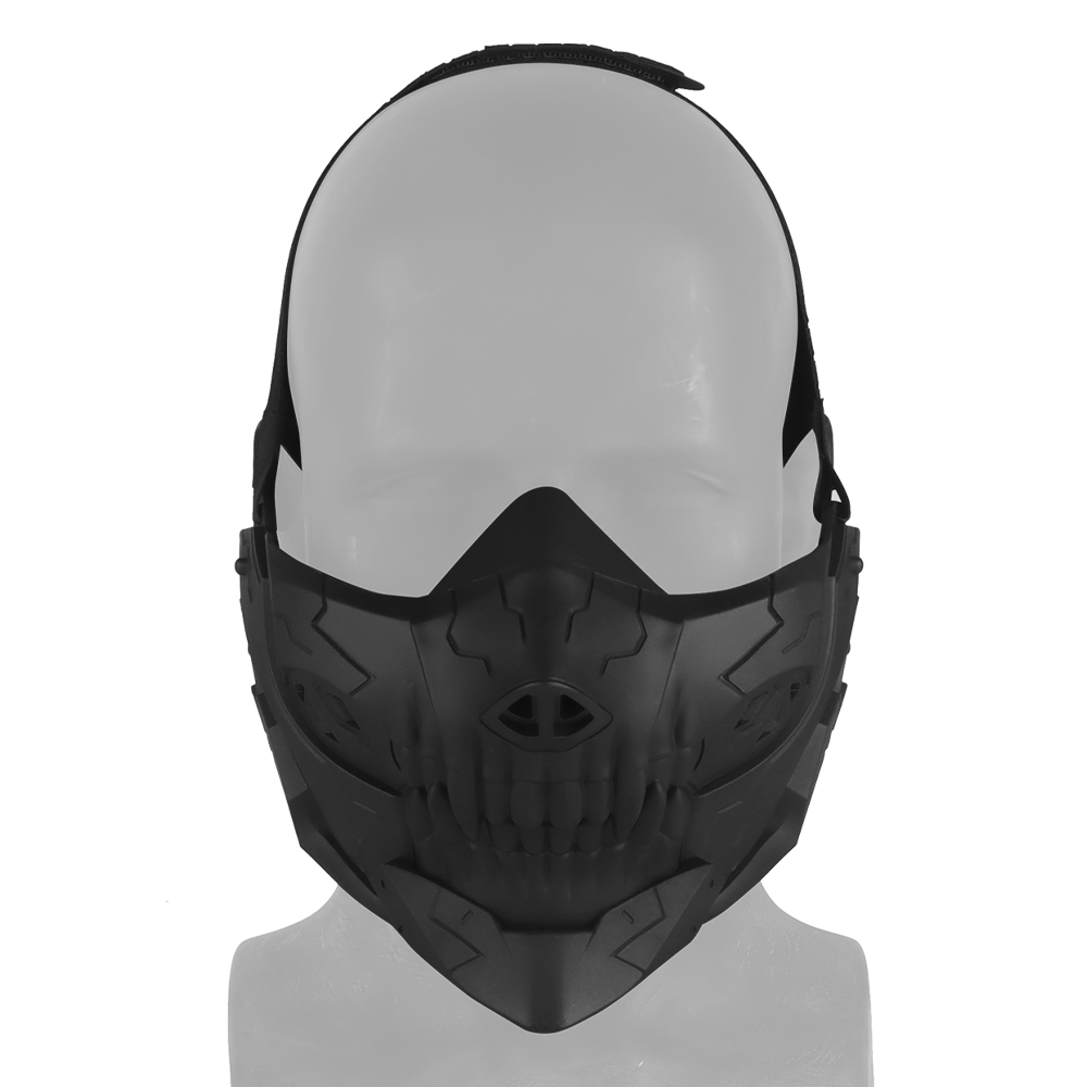 Rebel Punisher Skeleton silver gray half face with a COSPLAY ball Halloween mask - ortacical