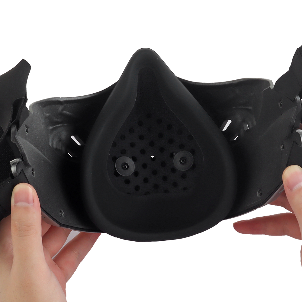 Rebel Punisher Skeleton silver gray half face with a COSPLAY ball Halloween mask - ortacical