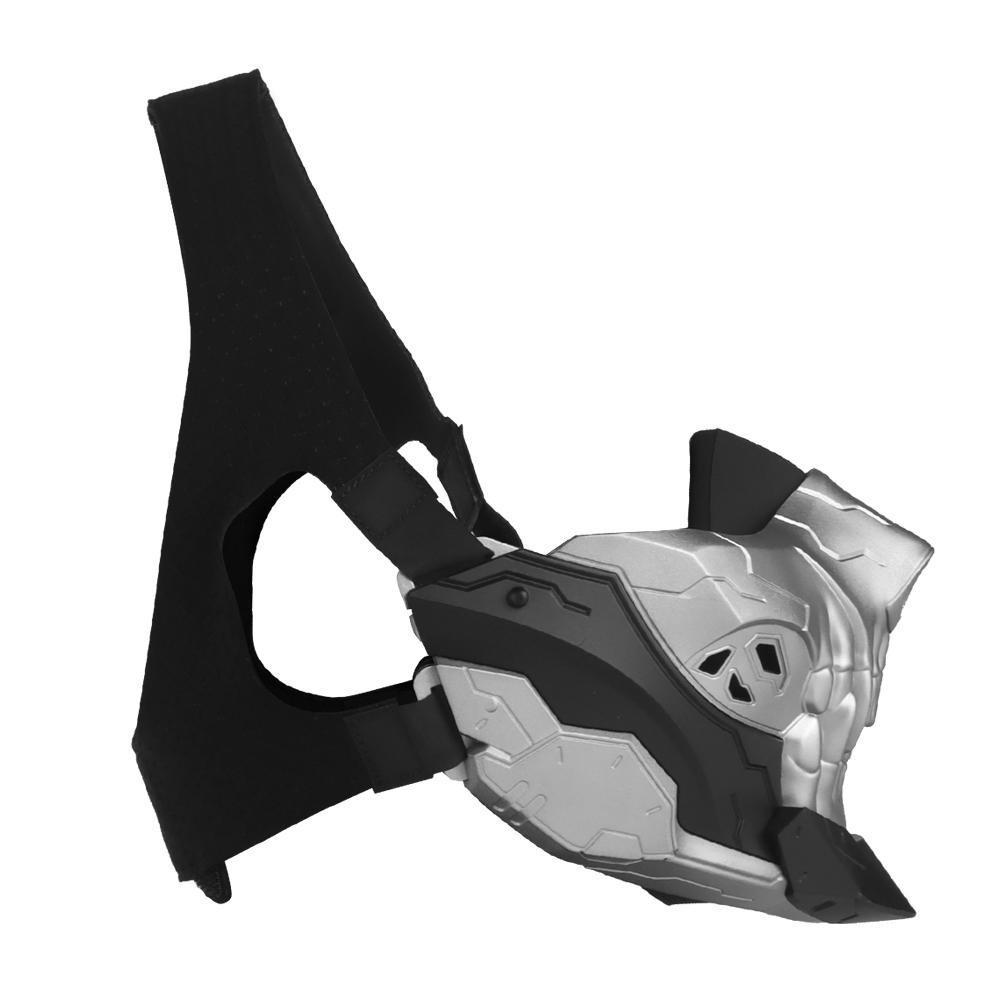 Rebel Punisher Skeleton silver gray half face with a COSPLAY ball Halloween mask - ortacical