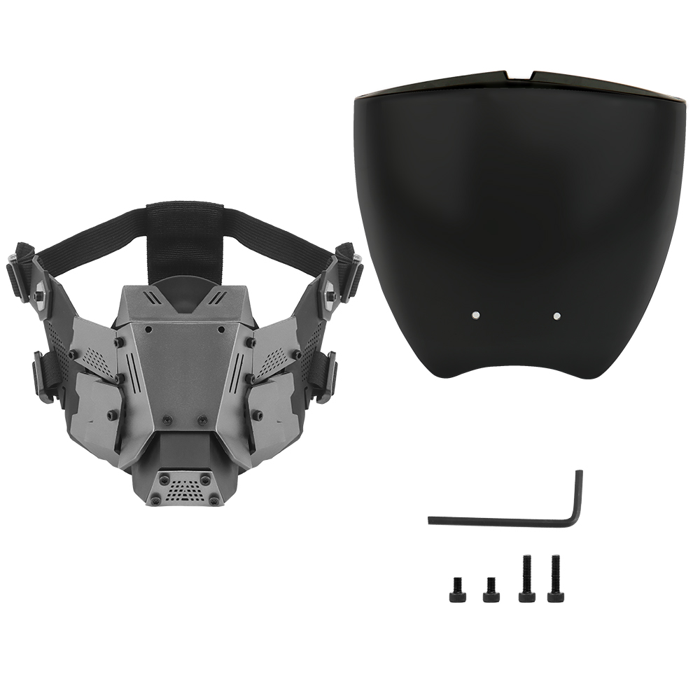 Cyberpunk mask Science fiction Mech COS cosplay mask half helmet technology - ortacical