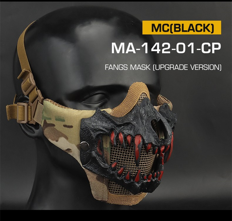 Tusk Mask Upgraded Live CS protective riding with tactical double steel wire mask - ortacical