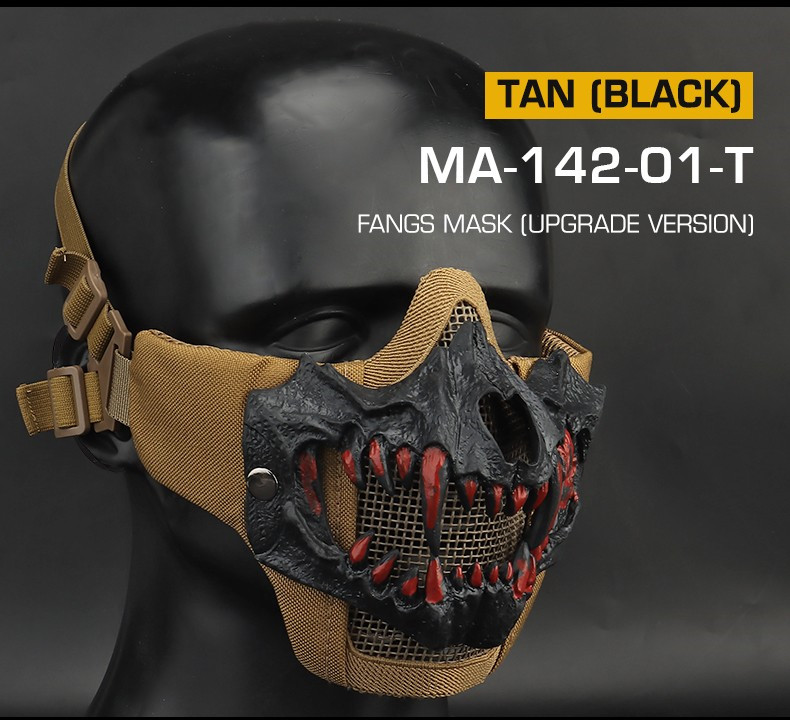 Tusk Mask Upgraded Live CS protective riding with tactical double steel wire mask - ortacical