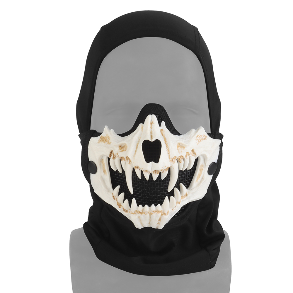 Fangs Mask Mask version (white mouth) Fangs Beast costume Halloween party costume haunted house - ortacical
