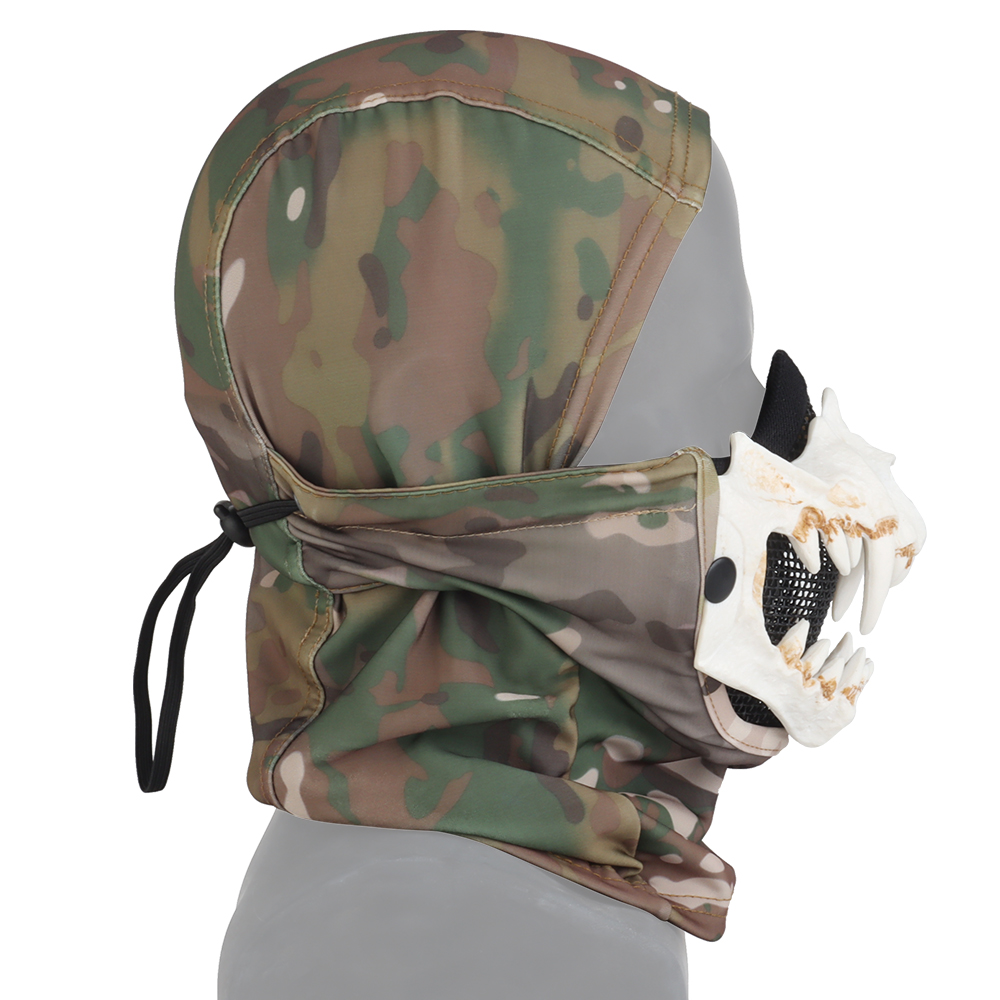 Fangs Mask Mask version (white mouth) Fangs Beast costume Halloween party costume haunted house - ortacical