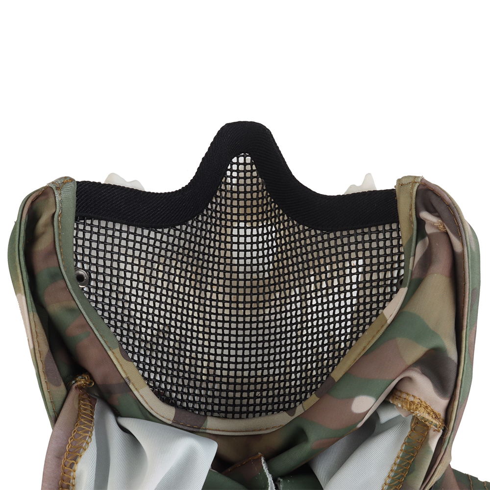 Fangs Mask Mask version (white mouth) Fangs Beast costume Halloween party costume haunted house - ortacical