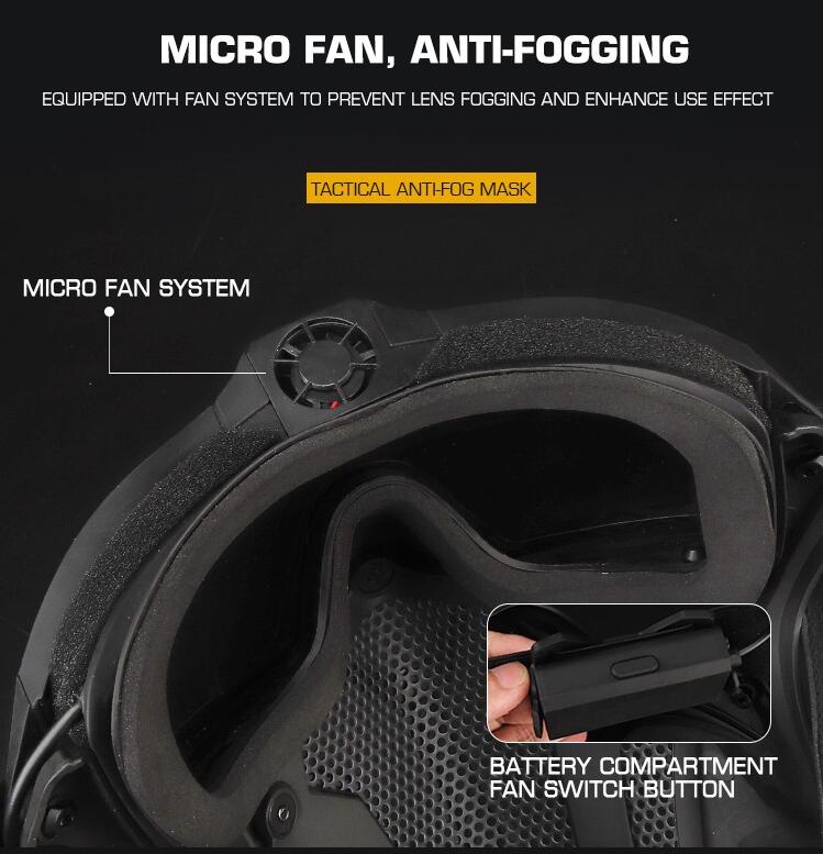 Tactical fog mask Anti-fog tactical mask set - ortacical