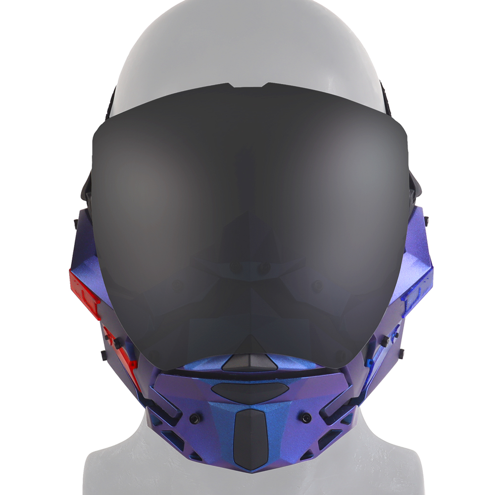 Dark Night mask with cyberpunk functional sci-fi style helmet and tactical Predator props - ortacical