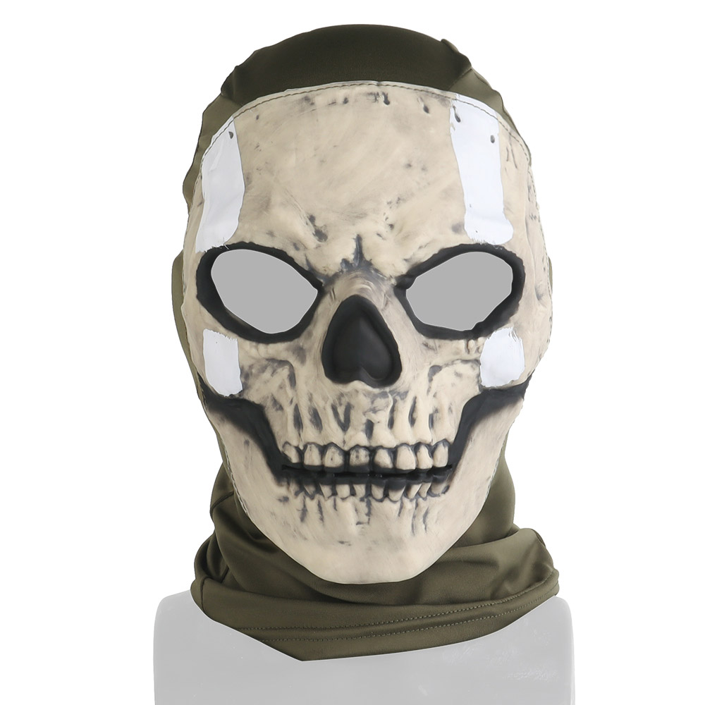 Call of Duty Modern Warfare Agent Simon Riley as a skeleton ghost mask with a hood - ortacical