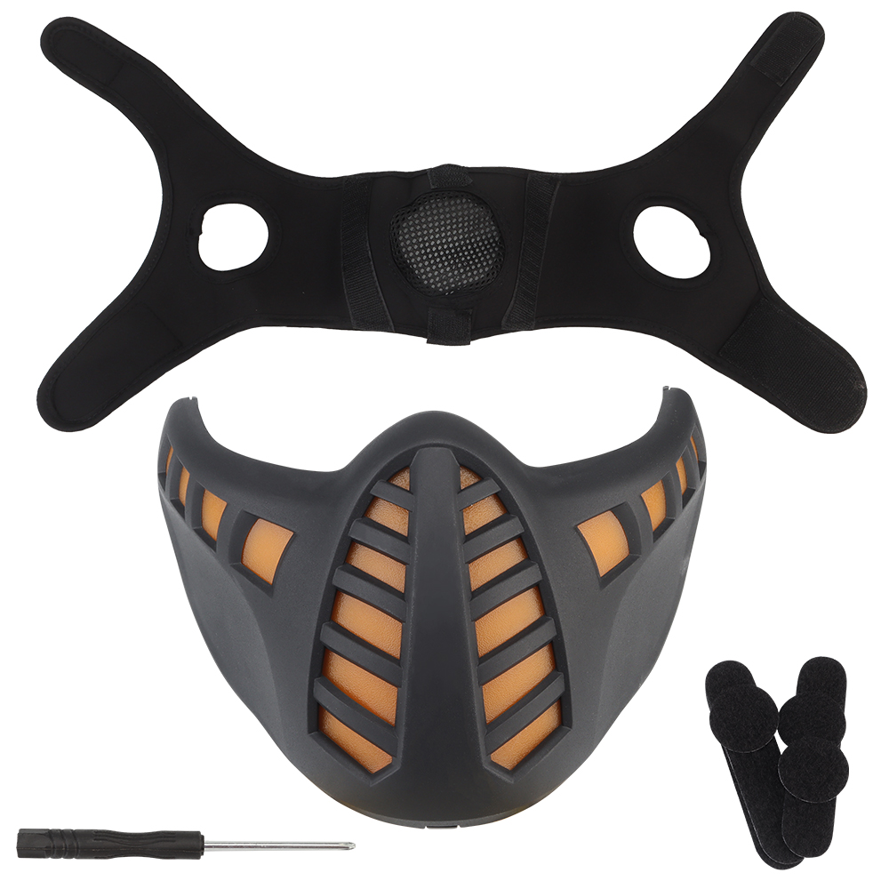 Cyberpunk LED mask Cross Border Halloween carnival live CS Tactics with light mask - ortacical