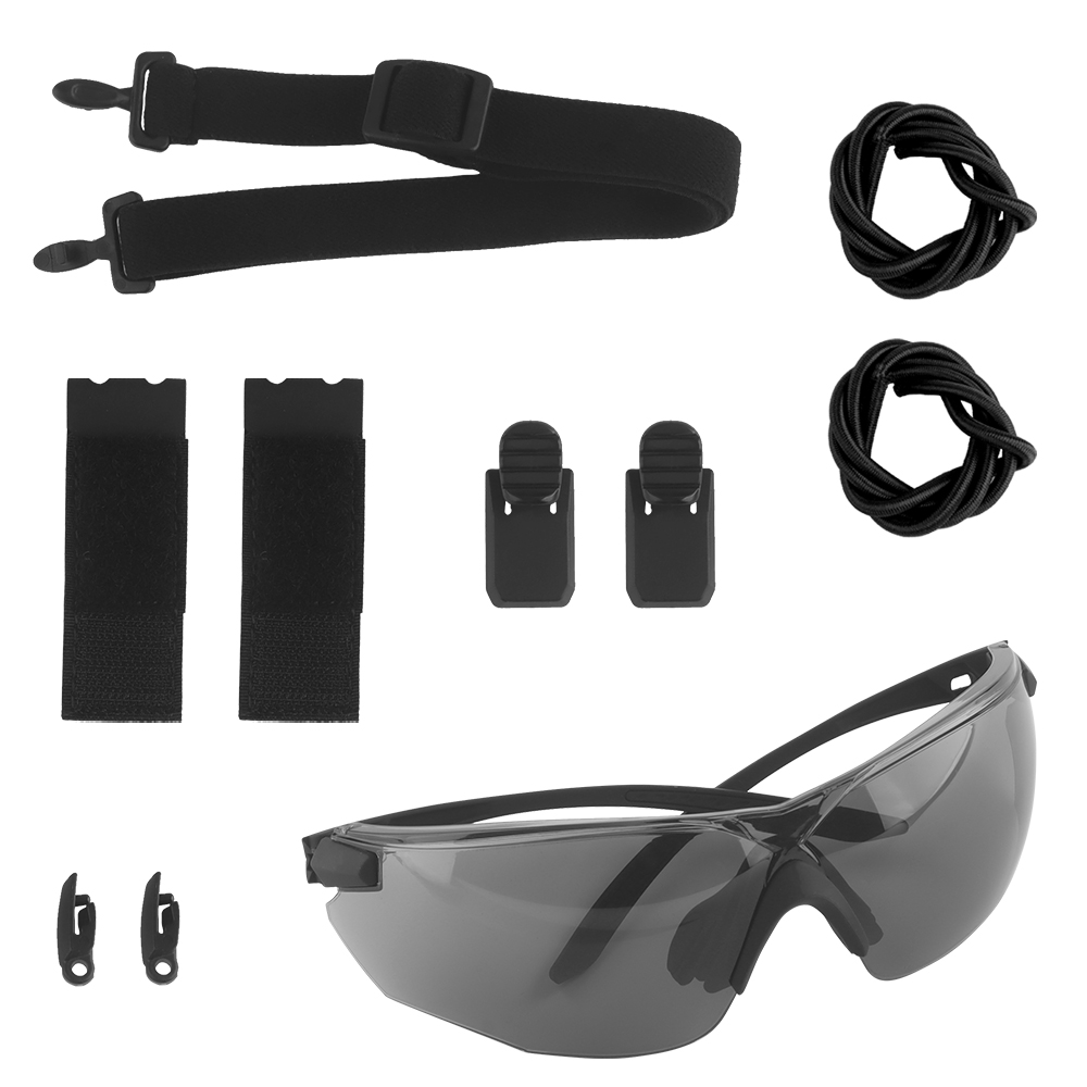 The W810 Tactical Eyewear Kit lens can be worn with a replacement rail fitting helmet - ortacical