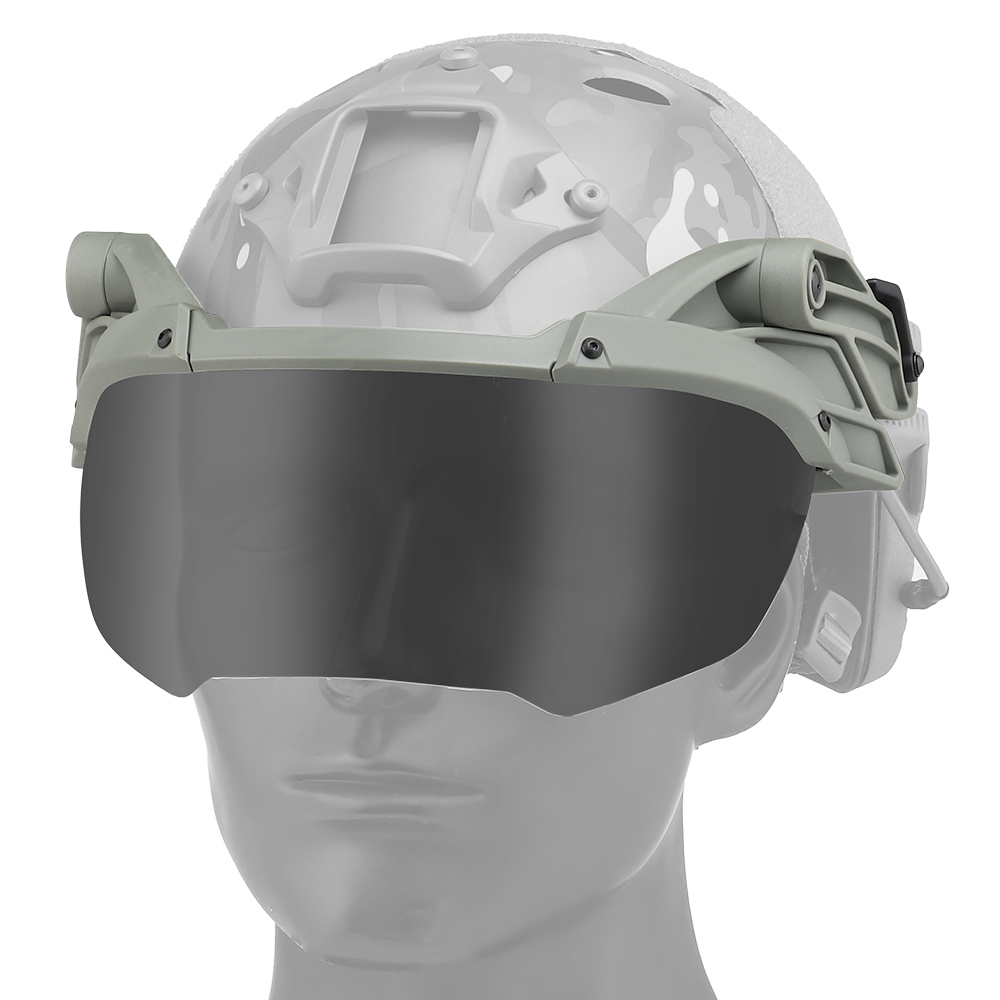 Tactical helmet hanging flipped goggles nylon body transparent PC material lens - ortacical