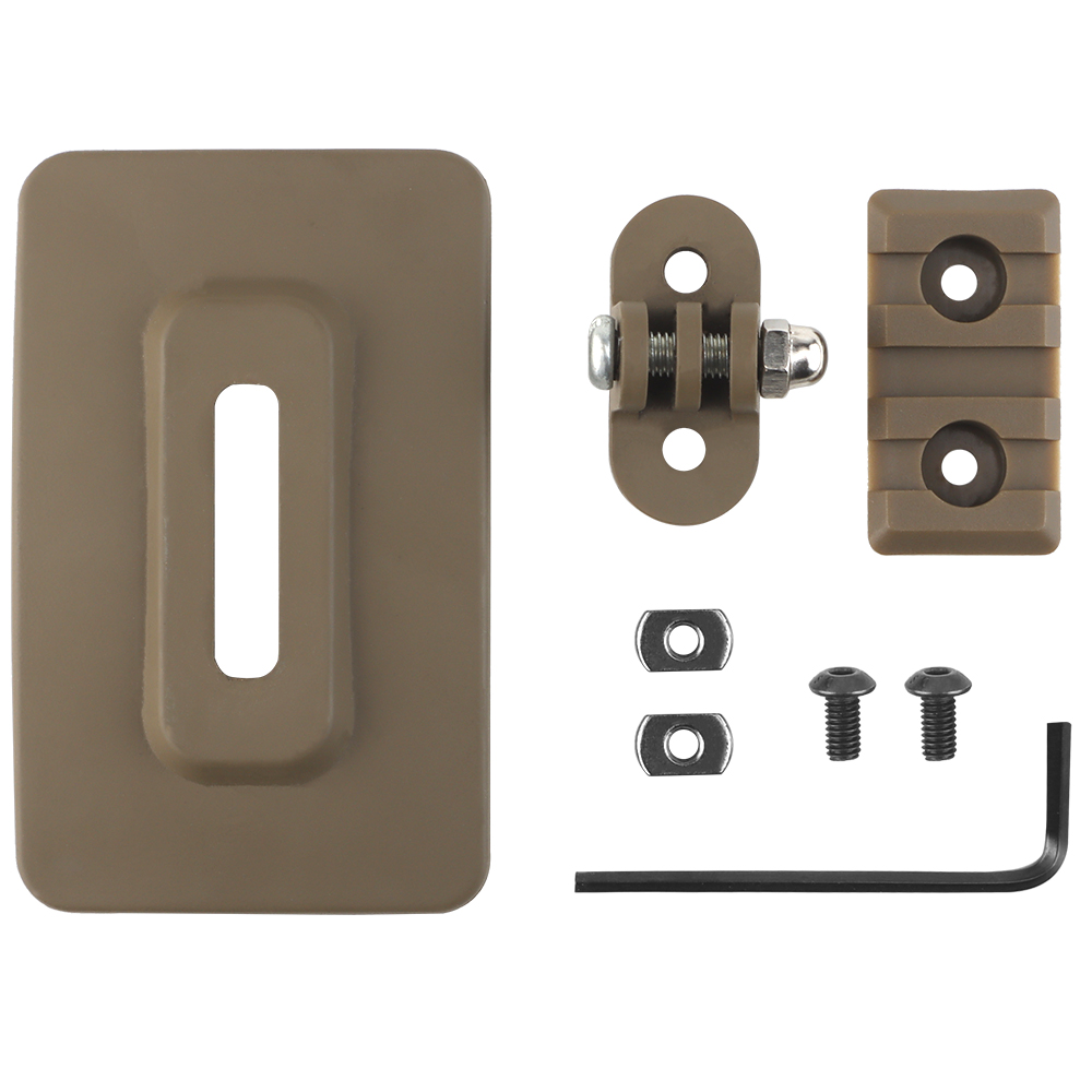 Tactical helmet accessories, quick installation plate, magic hook surface, and multiple fixing components - ortacical