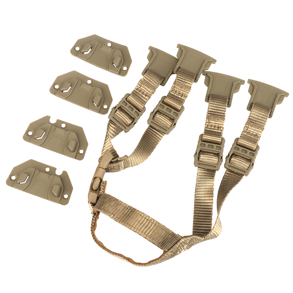 The tactical MK helmet has a nylon strap that is sturdy and durable - ortacical