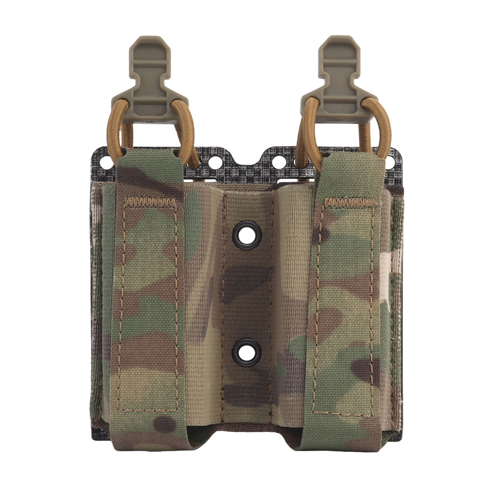 Pharaoh Replica Double 9MM magazine bag with fixed elastic rope tegris plate MOLLE - ortacical