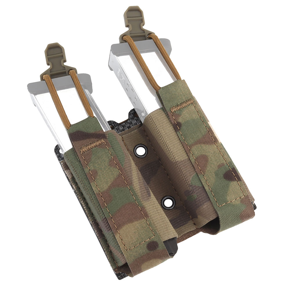 Pharaoh Replica Double 9MM magazine bag with fixed elastic rope tegris plate MOLLE - ortacical
