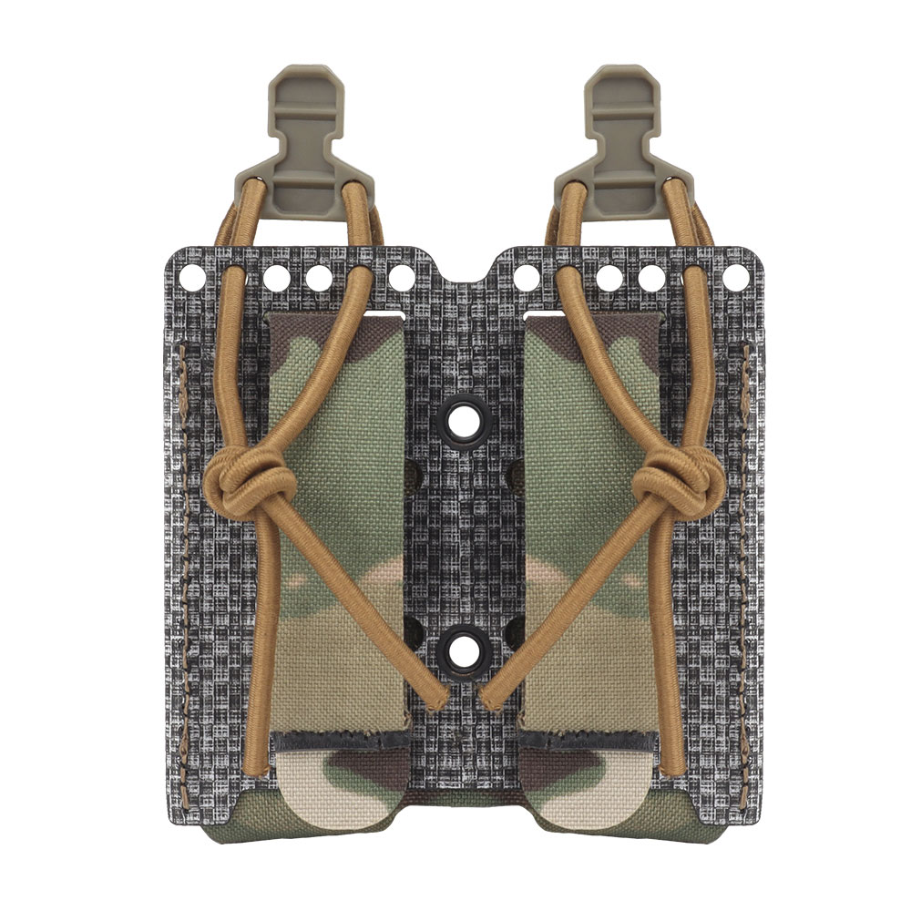 Pharaoh Replica Double 9MM magazine bag with fixed elastic rope tegris plate MOLLE - ortacical