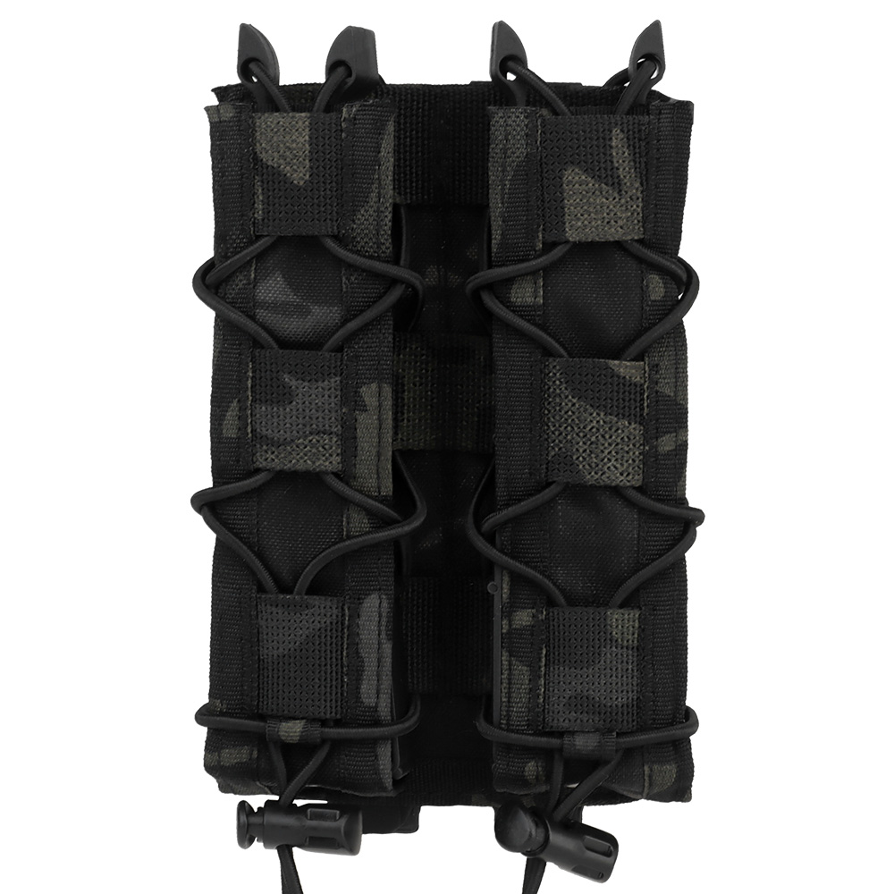 Tiger-style long double quick-pull wallet FOR 9mm/45acp adjustable molle strip - ortacical
