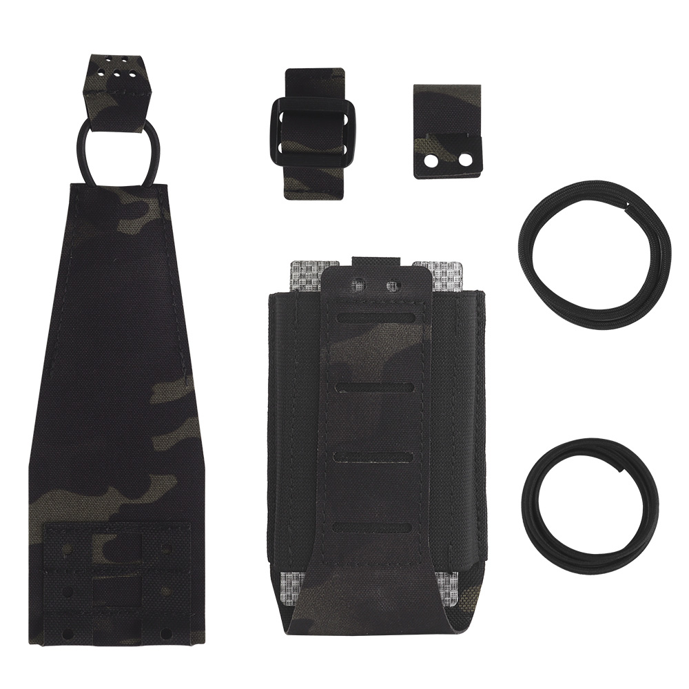 Single-link multi-functional 5.56 magazine bag with replaceable cover and elastic rope handle - ortacical