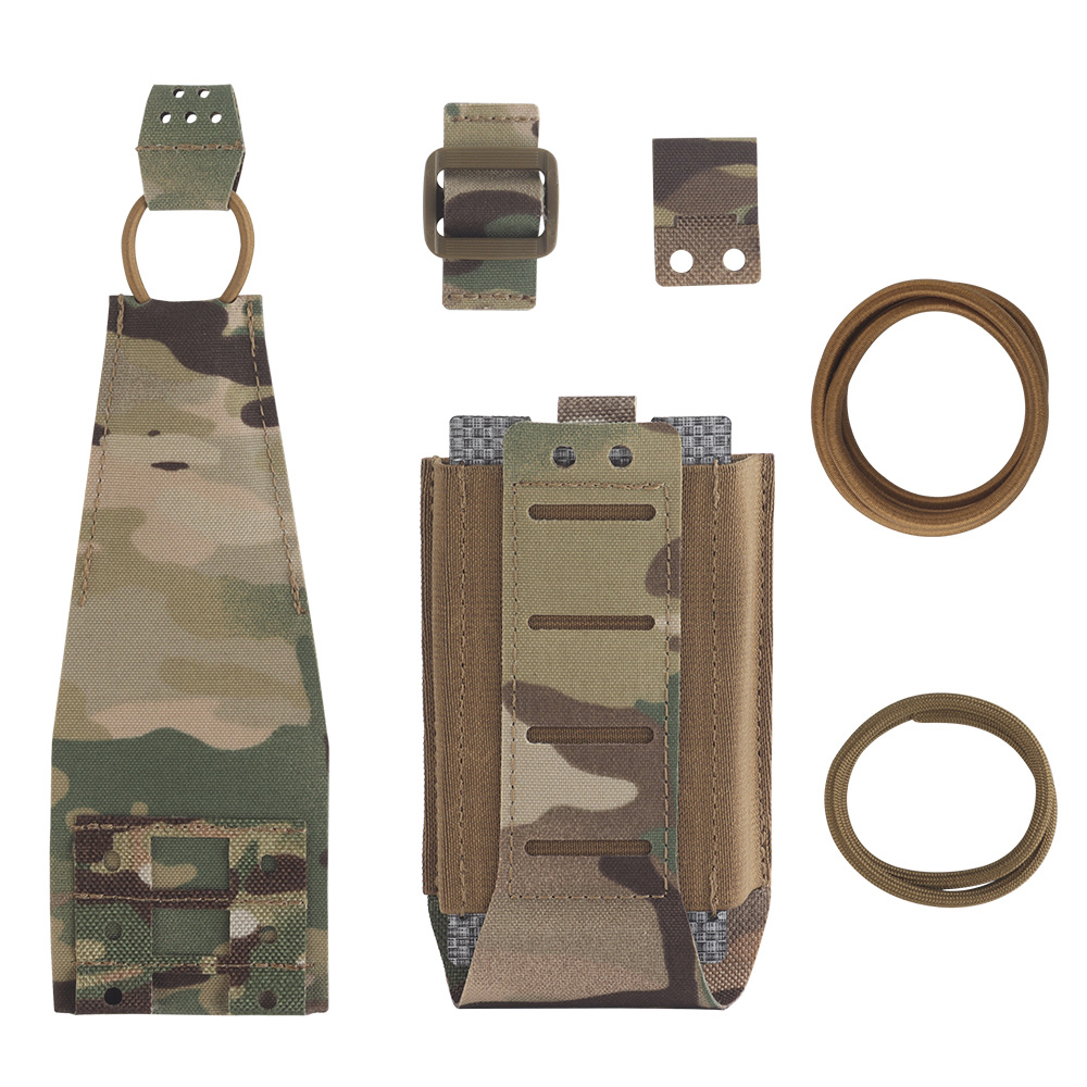 Single-link multi-functional 5.56 magazine bag with replaceable cover and elastic rope handle - ortacical