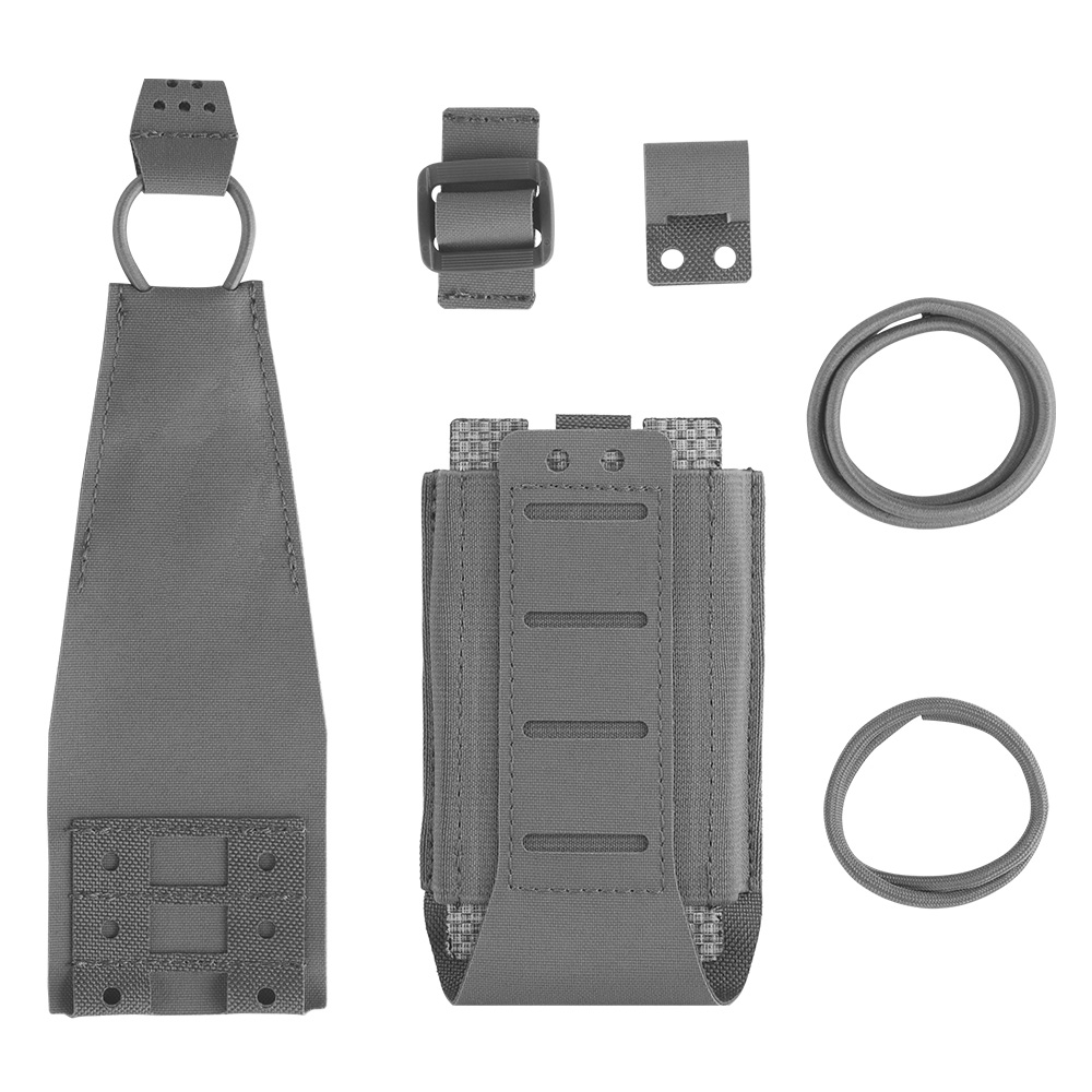 Single-link multi-functional 5.56 magazine bag with replaceable cover and elastic rope handle - ortacical