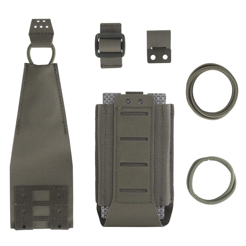 Single-link multi-functional 5.56 magazine bag with replaceable cover and elastic rope handle - ortacical