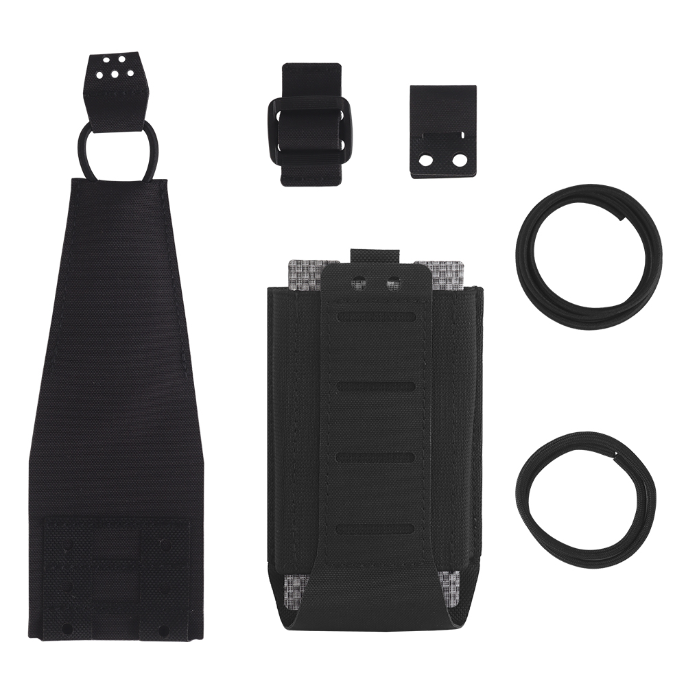 Single-link multi-functional 5.56 magazine bag with replaceable cover and elastic rope handle - ortacical