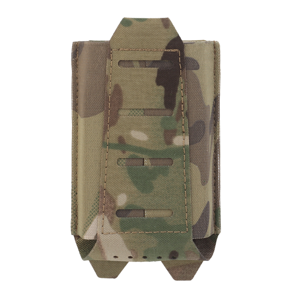 Laser cutting of the elastic fabric surface on both sides of the MOLLE overload on the back of the ARC V2 magazine bag - ortacical