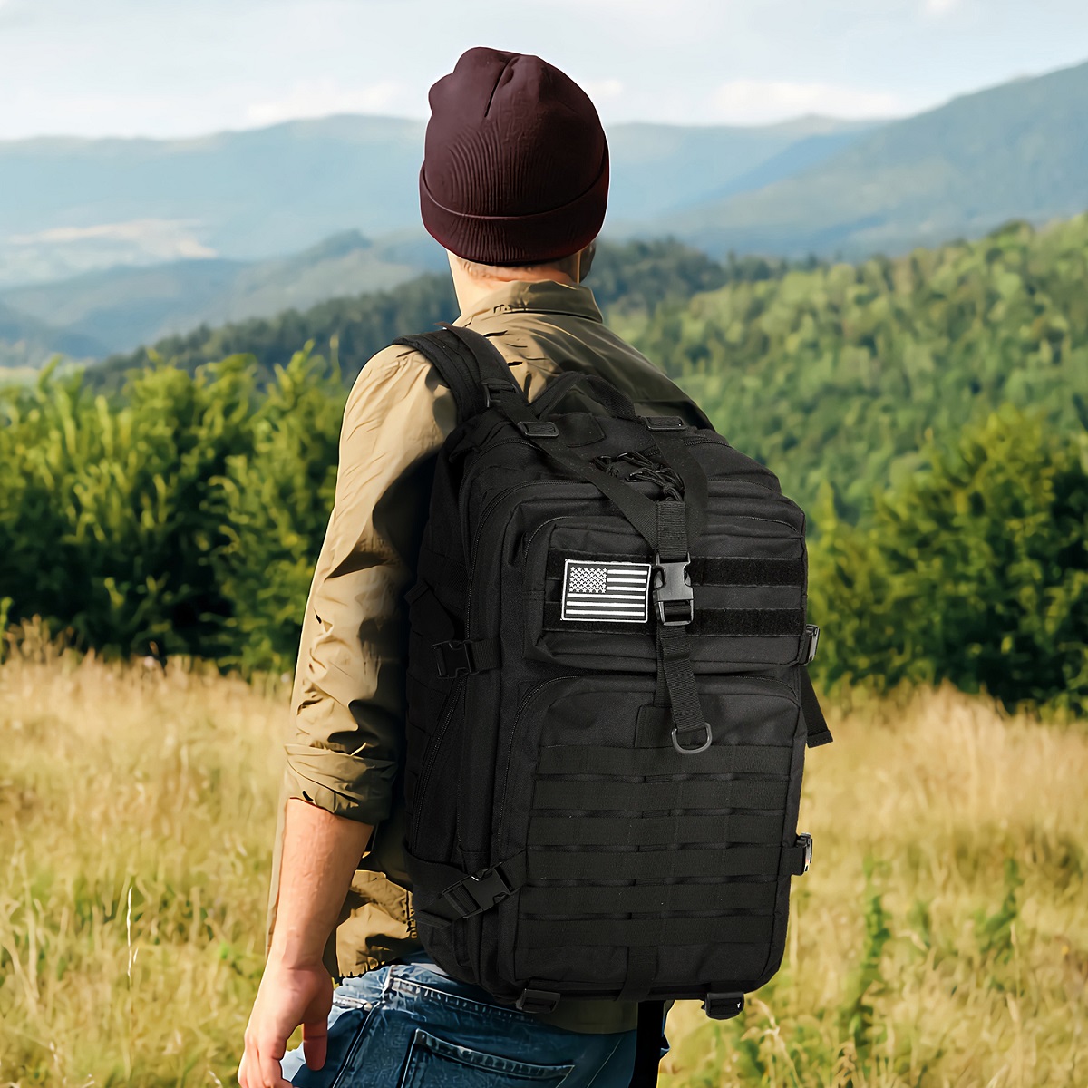 45L Military Tactical Backpack for Men and Women Army 3 Day Assault Pack Bag Large Rucksack with Molle System - ortacical