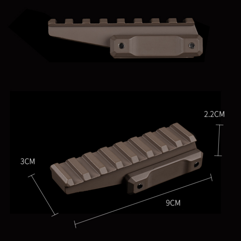 UN height-increasing bracket base, Picatini guide rail, alloy guide rail adapter - ortacical