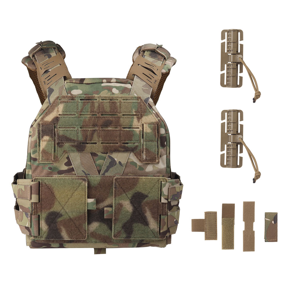KZ tactical vest with quick-release design, adjustable scale shoulders, MOLLE system protective vest - ortacical