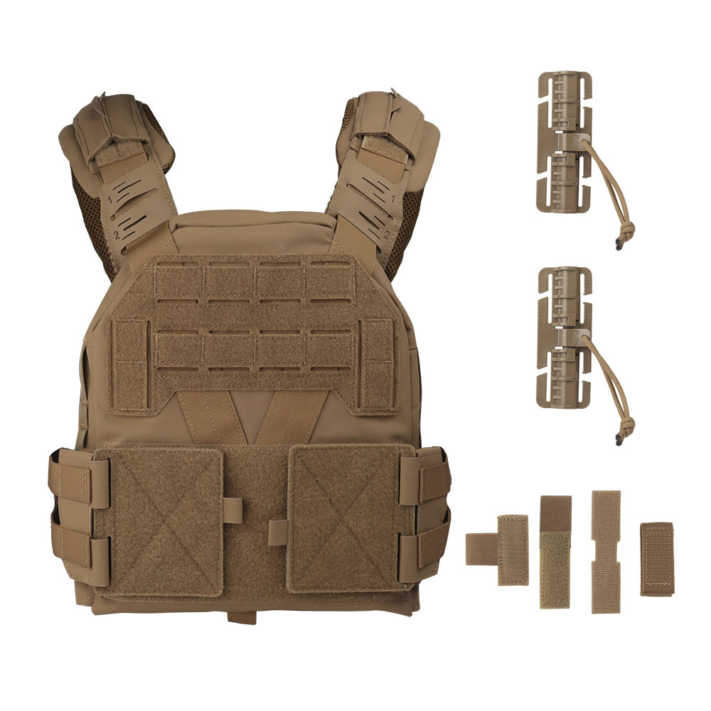KZ tactical vest with quick-release design, adjustable scale shoulders, MOLLE system protective vest - ortacical