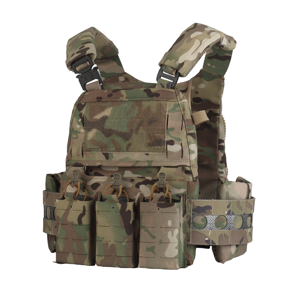 The V5 PC quick-release tactical vest is equipped with a multi-functional MOLLE back zipper system - ortacical