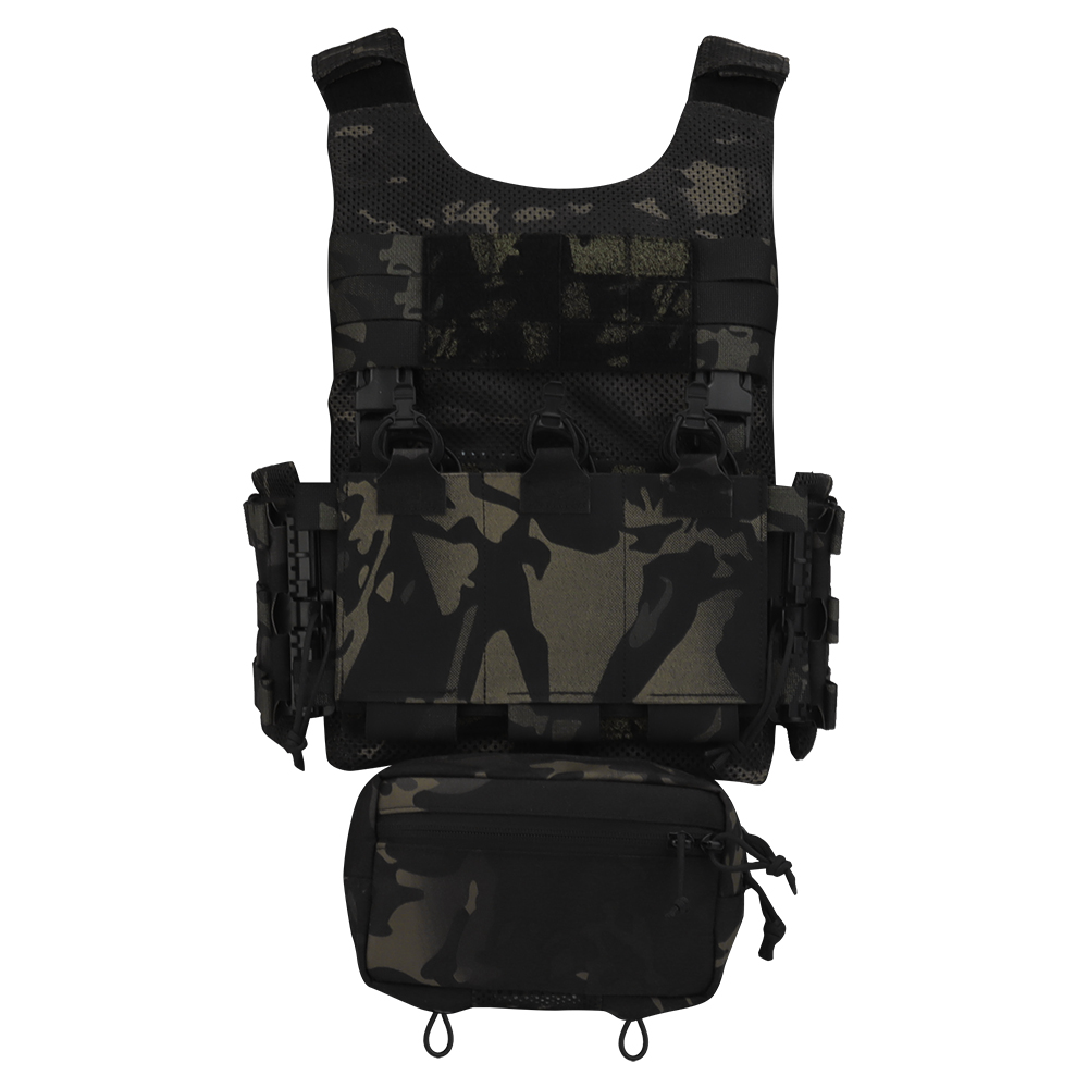 The inner storage bag of the LV-119 tactical vest (Waterline version) has an external latch and a back extension zipper - ortacical