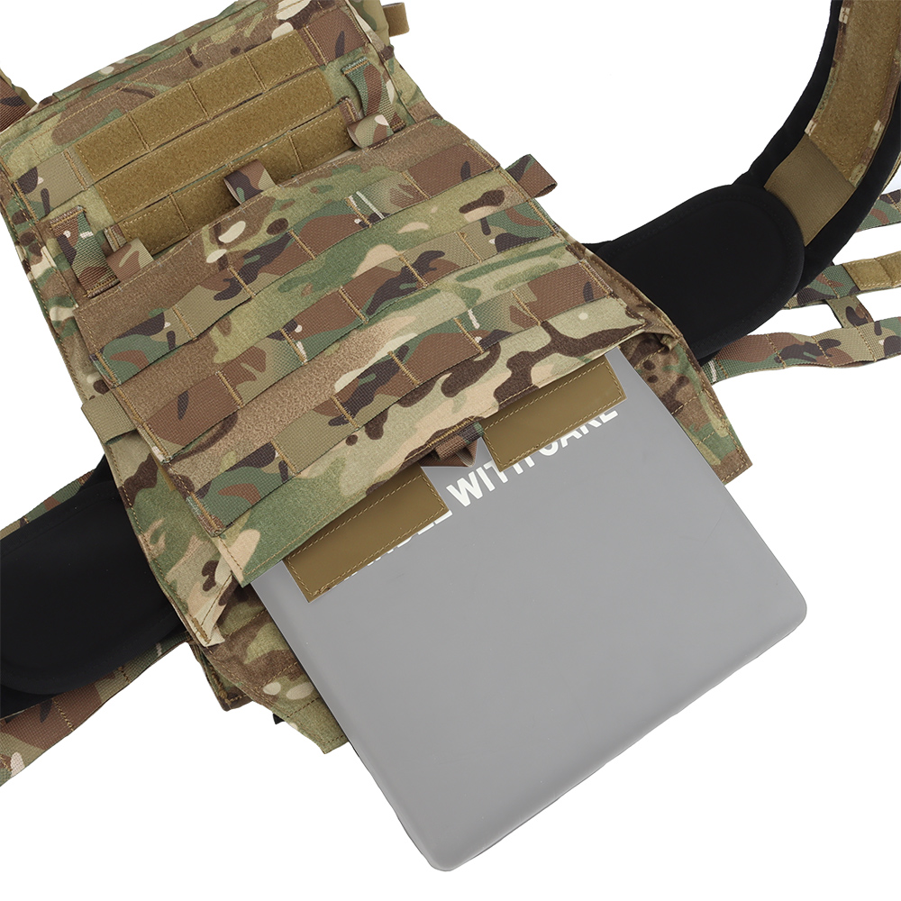 The AVS MBAV trapezoidal plate bag quick-release tactical vest is compatible with SAPI MBAV bulletproof plate soft lining - ortacical
