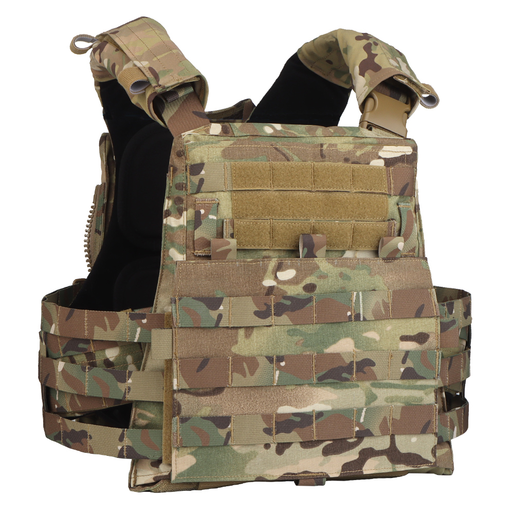 The AVS MBAV trapezoidal plate bag quick-release tactical vest is compatible with SAPI MBAV bulletproof plate soft lining - ortacical