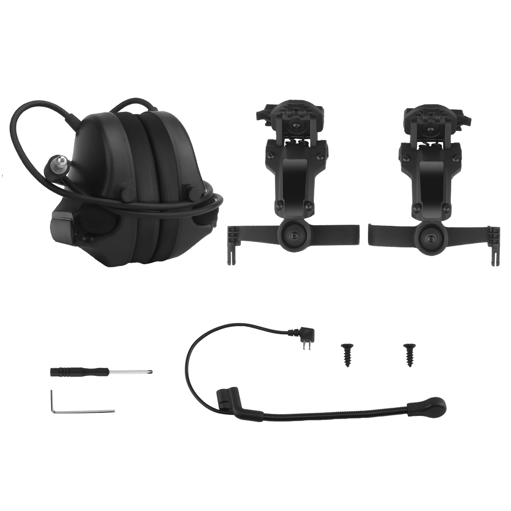 C5 Tactical Headphone Helmet model (noise-cancelling version) Communication device headphone Outdoor silicone ear cups - ortacical