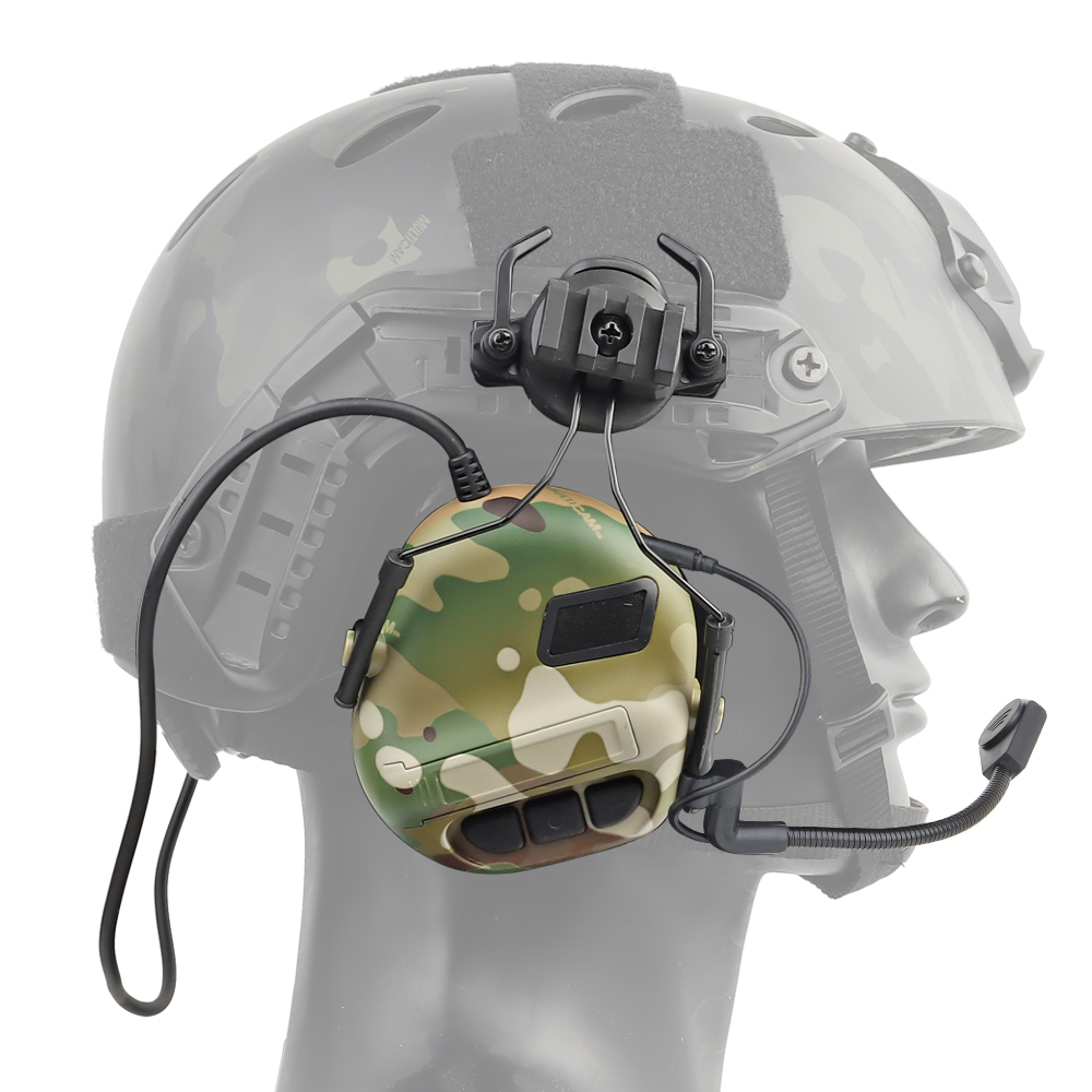 Helmet-mounted noise-cancelling headphones, fifth-generation chip tactical headphones - ortacical