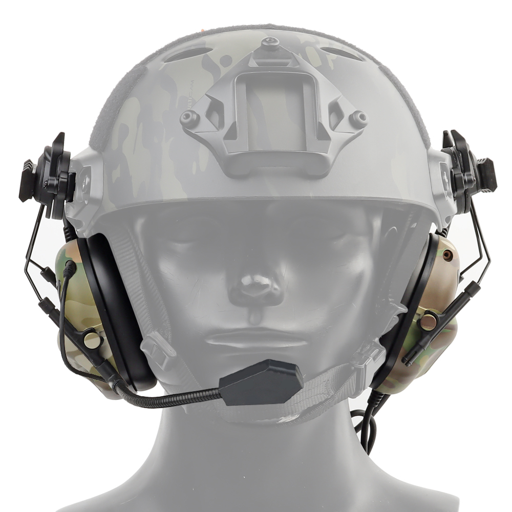 Helmet-mounted noise-cancelling headphones, fifth-generation chip tactical headphones - ortacical