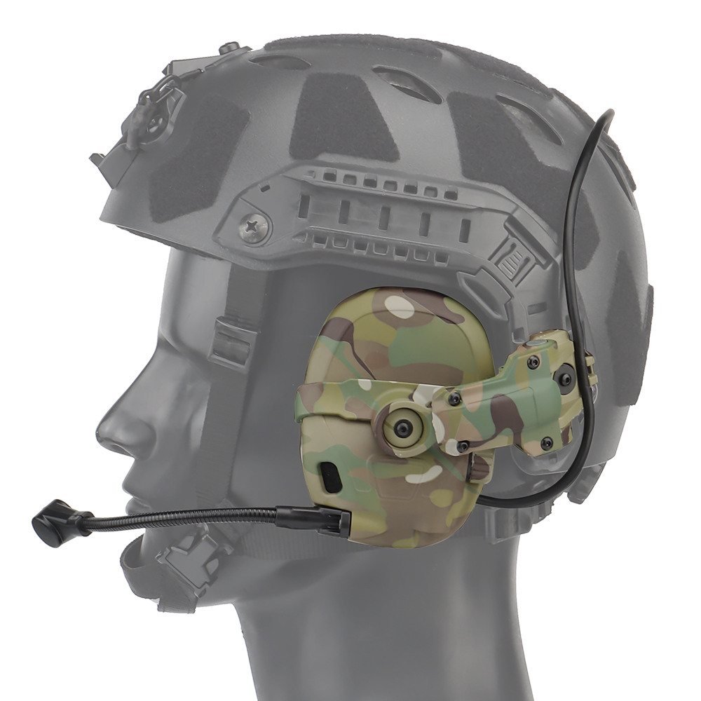 GEN6 communication tactical headphones (without noise pickup and cancellation) with interchangeable microphones and silicone ear cups on the left and right sides - ortacical