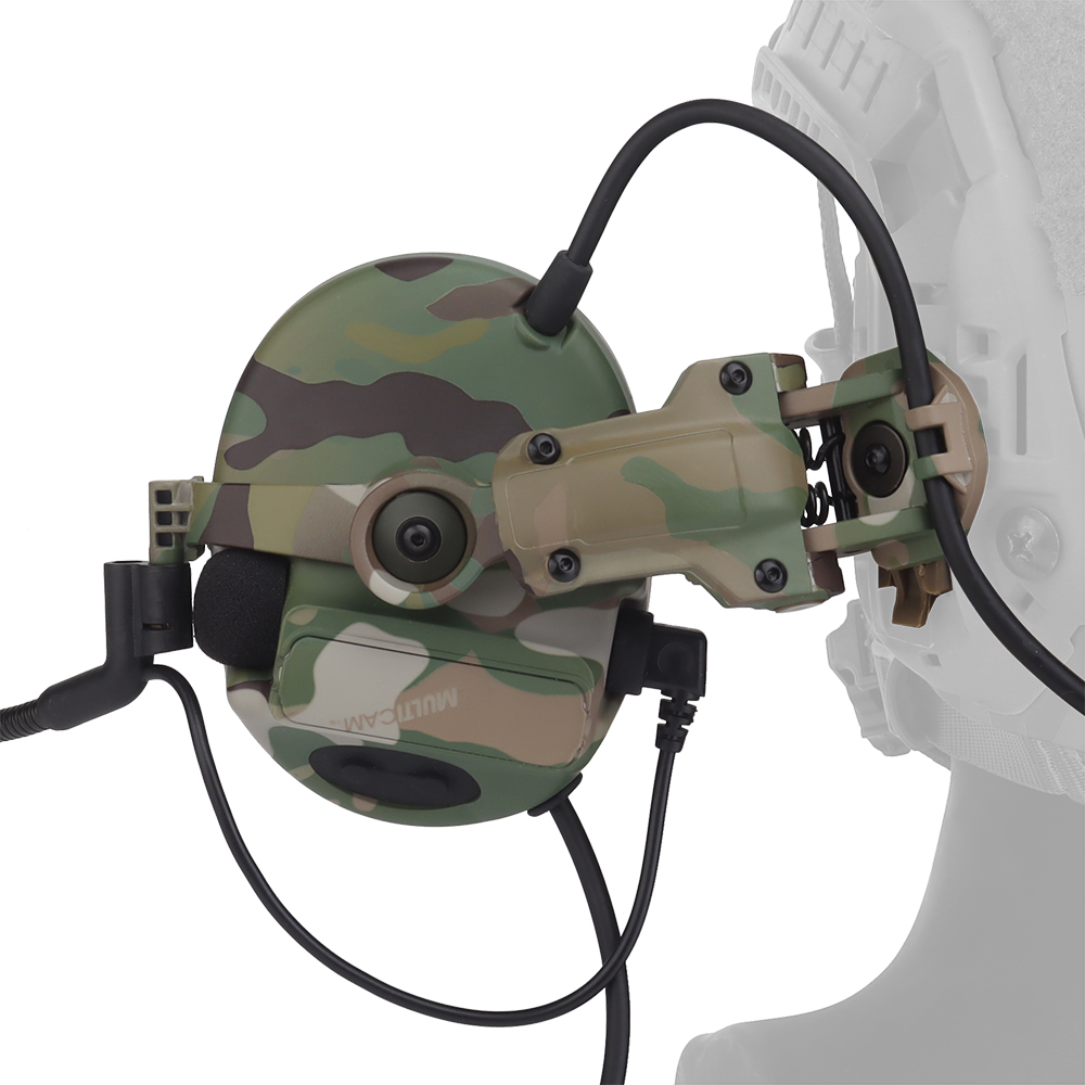 The tactical headphone helmet model (noise pickup and cancellation version) Tactical headphone rail adapter kit is adjustable - ortacical