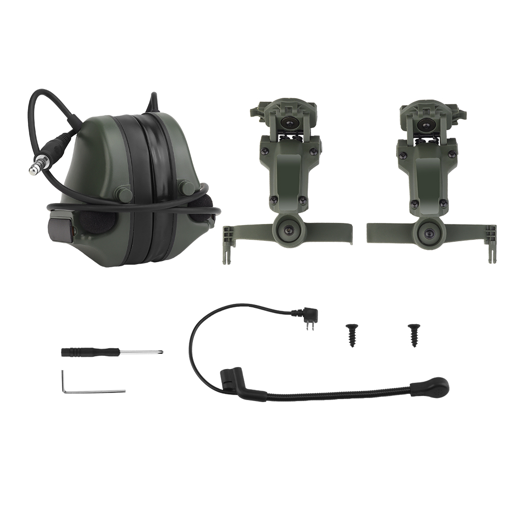 The tactical headphone helmet model (noise pickup and cancellation version) Tactical headphone rail adapter kit is adjustable - ortacical