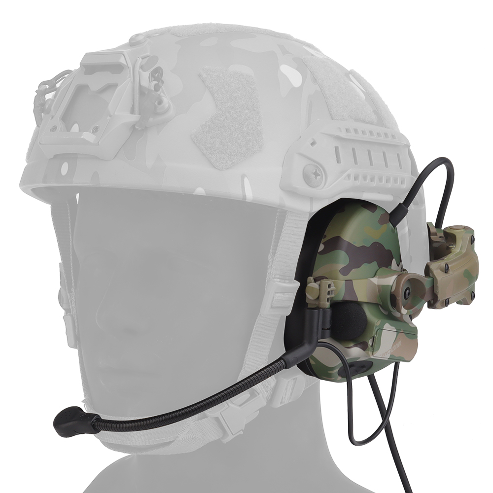 The tactical headphone helmet model (noise pickup and cancellation version) Tactical headphone rail adapter kit is adjustable - ortacical