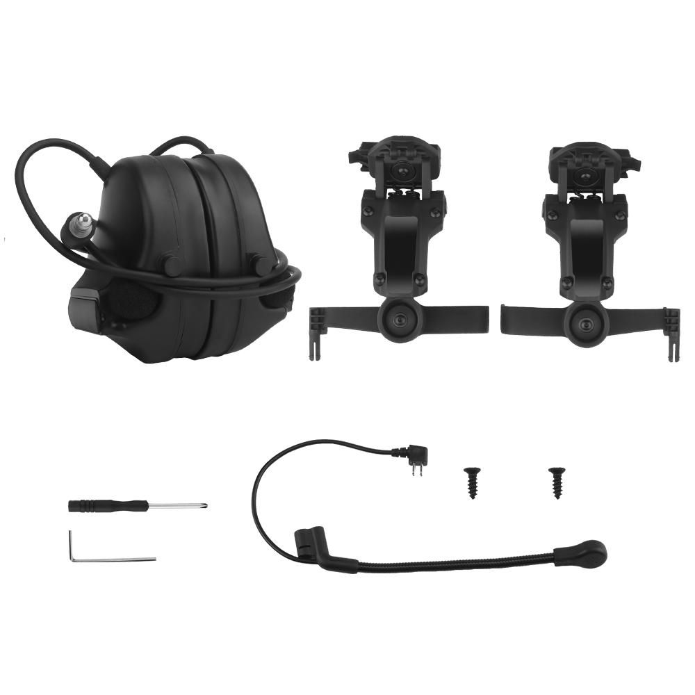 The tactical headphone helmet model (noise pickup and cancellation version) Tactical headphone rail adapter kit is adjustable - ortacical