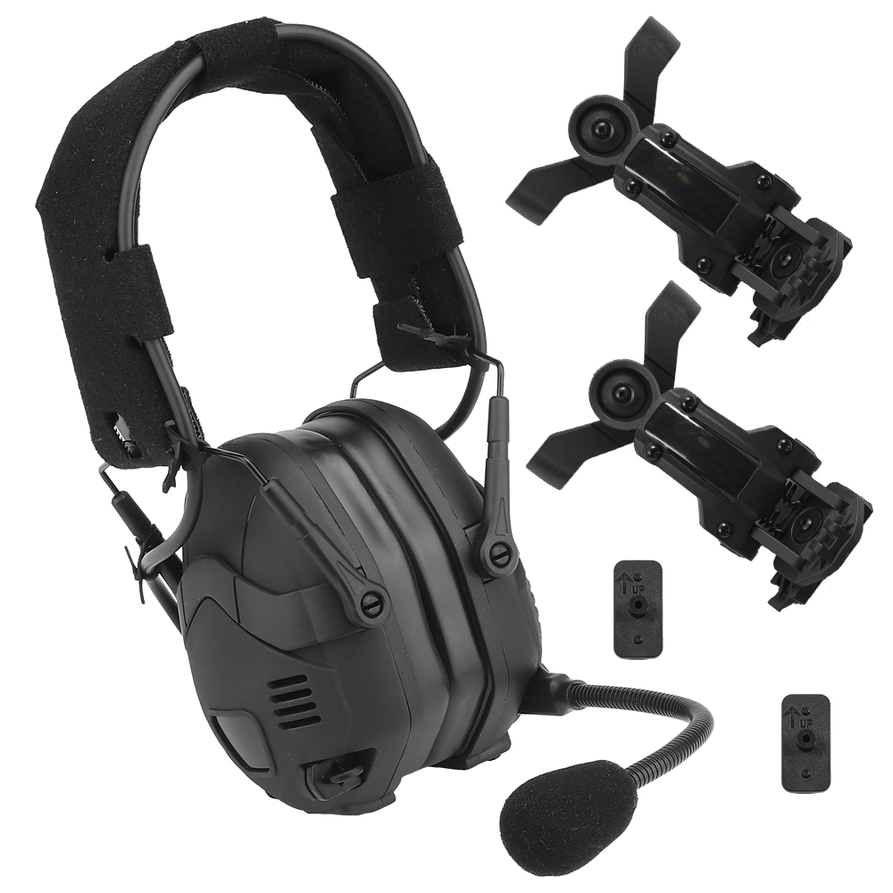 Sound pickup and noise reduction tactical Bluetooth headphones, helmet, quick-release dual-purpose silicone ear cups - ortacical