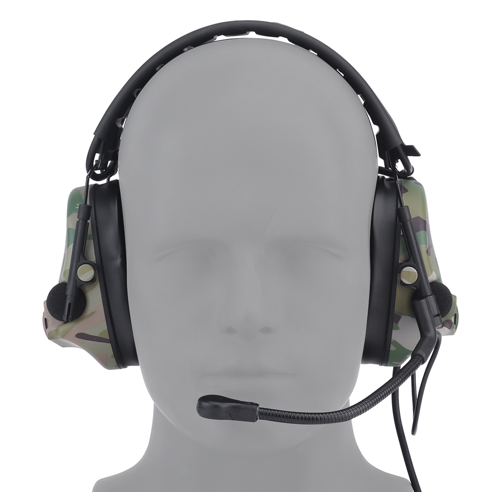 ComtacC5 camouflage tactical headphones, communication noise reduction, sound pickup, range protection, ear cups, head-mounted - ortacical