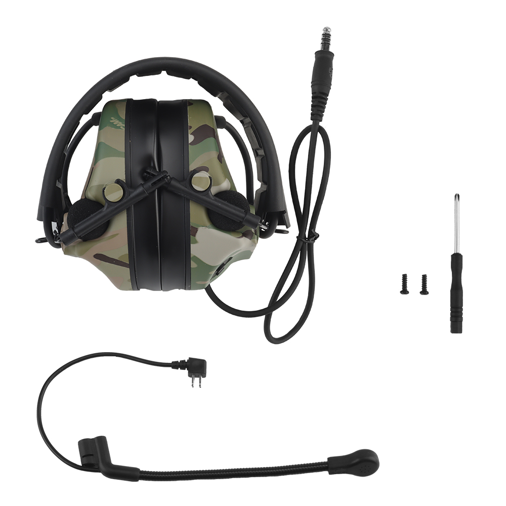 ComtacC5 camouflage tactical headphones, communication noise reduction, sound pickup, range protection, ear cups, head-mounted - ortacical