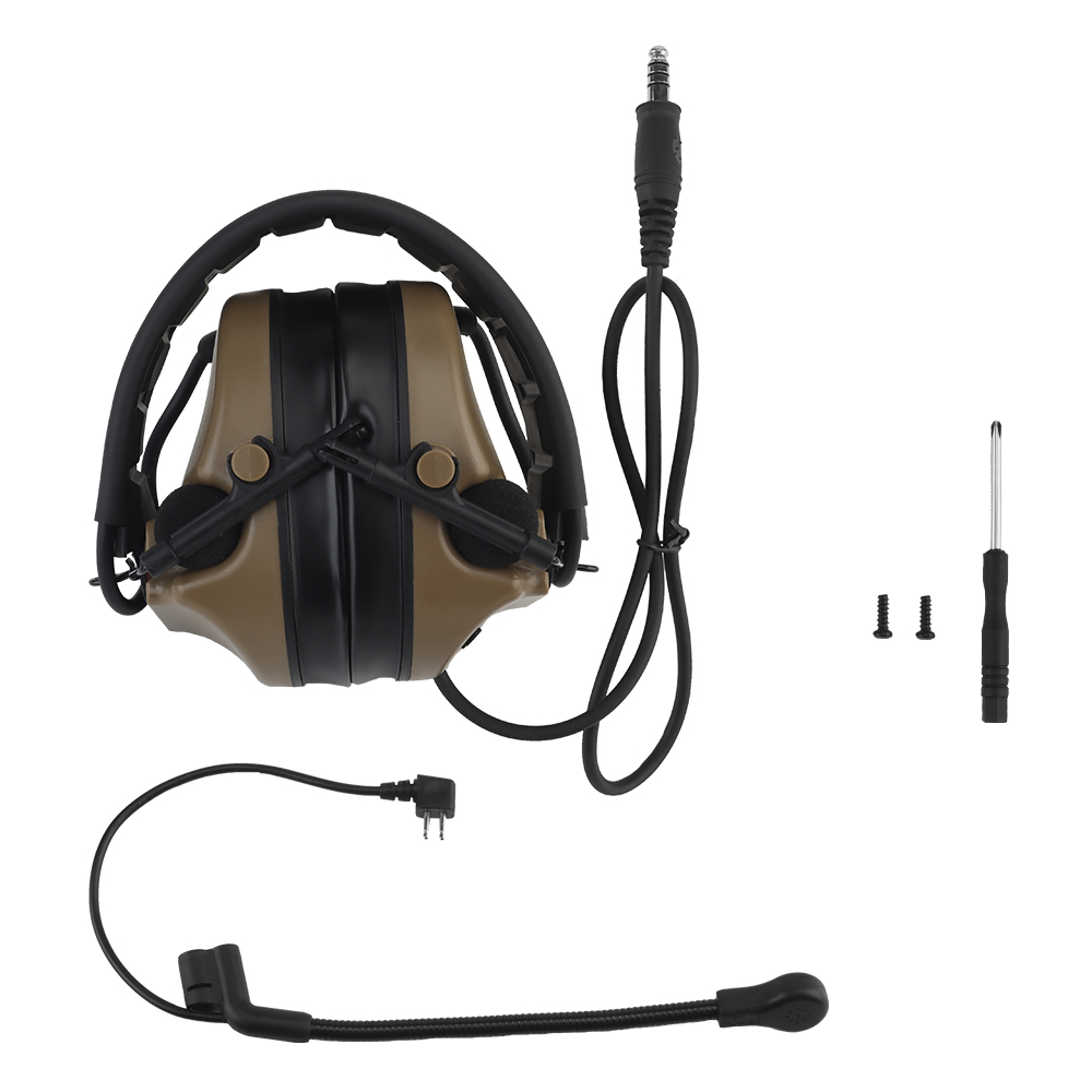 ComtacC5 camouflage tactical headphones, communication noise reduction, sound pickup, range protection, ear cups, head-mounted - ortacical