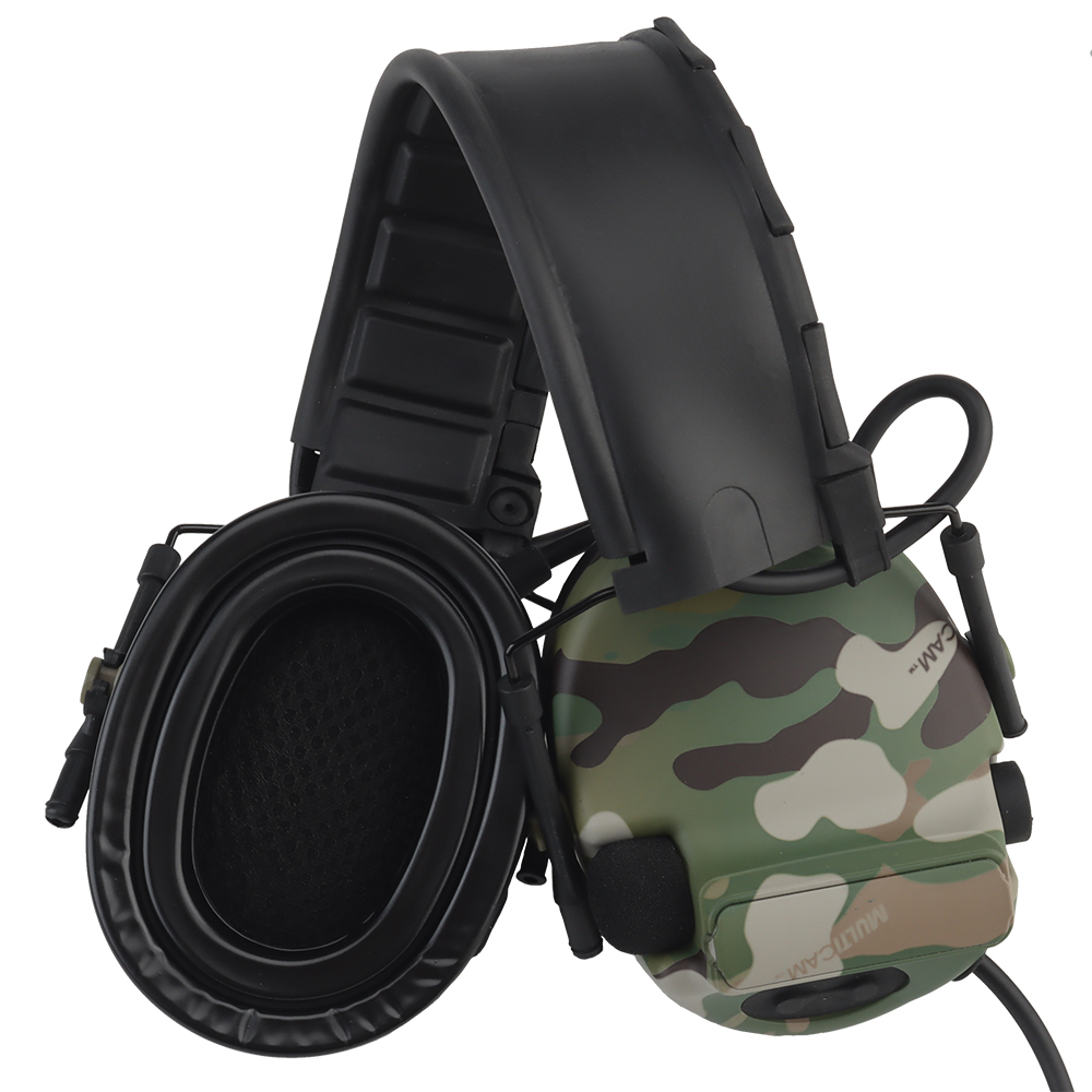 ComtacC5 camouflage tactical headphones, communication noise reduction, sound pickup, range protection, ear cups, head-mounted - ortacical