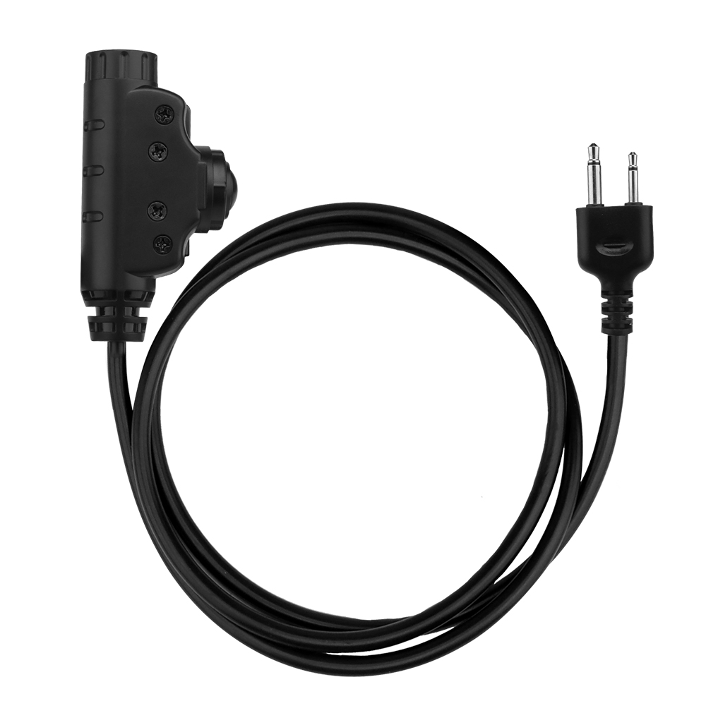 The Tactical U94 V2 PTT tactical headphone adapter features multiple plugs compatible with U17 specification plugs - ortacical