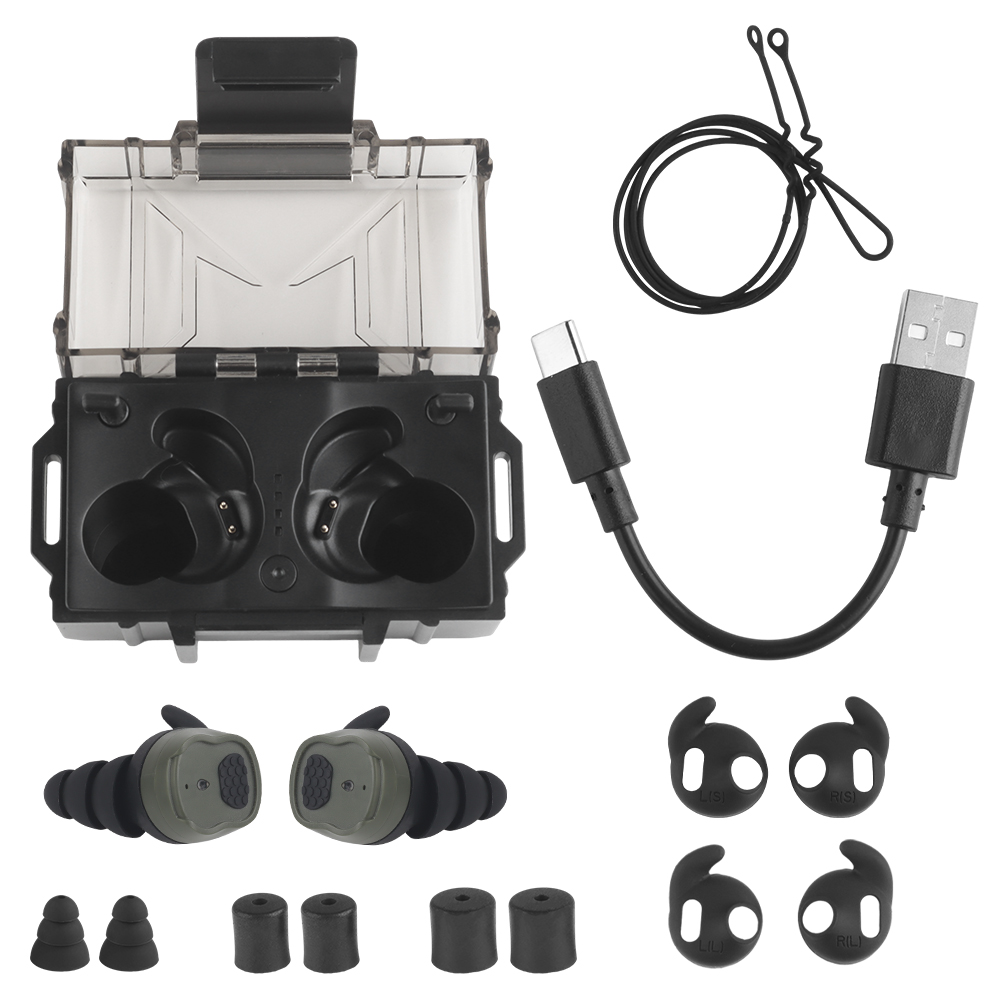 Tactical Bluetooth earplugs, wireless Bluetooth, mobile phone sound pickup, noise reduction, shooting protection, communication headphones - ortacical